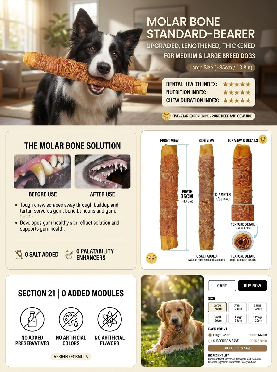 Premium Beef-Wrapped Cowhide Dog Chew – 100% Real Beef
