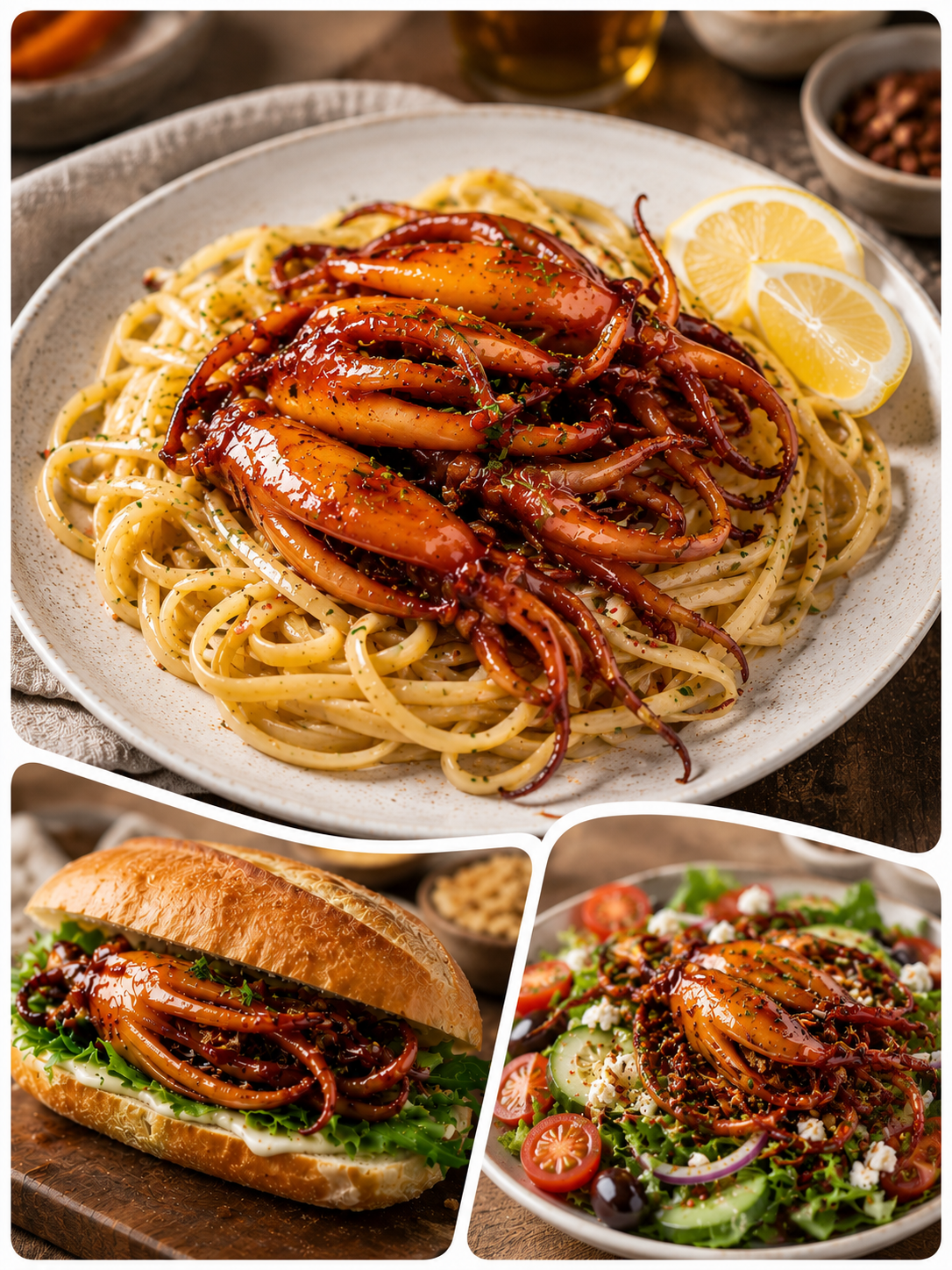 🦑High Protein Wild Caught Squid Tentacles | Low Fat Ready-to-Eat BBQ Seafood Snack-Paul