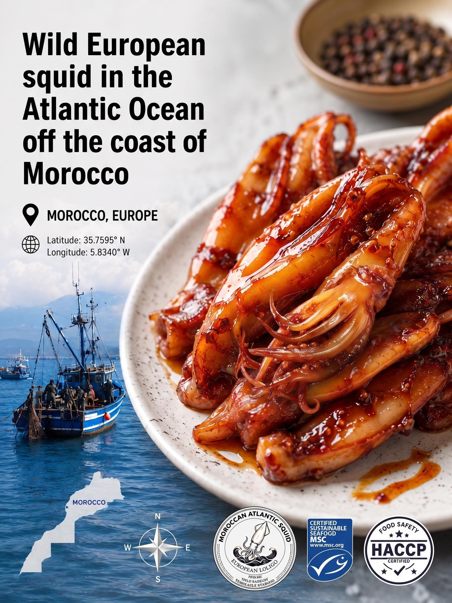 🦑High Protein Wild Caught Squid Tentacles | Low Fat Ready-to-Eat BBQ Seafood Snack-Paul