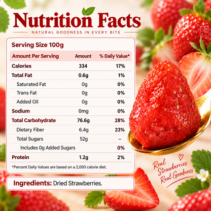 🍓Dried Strawberries – Deliciously Sweet with Real Antioxidant Power
