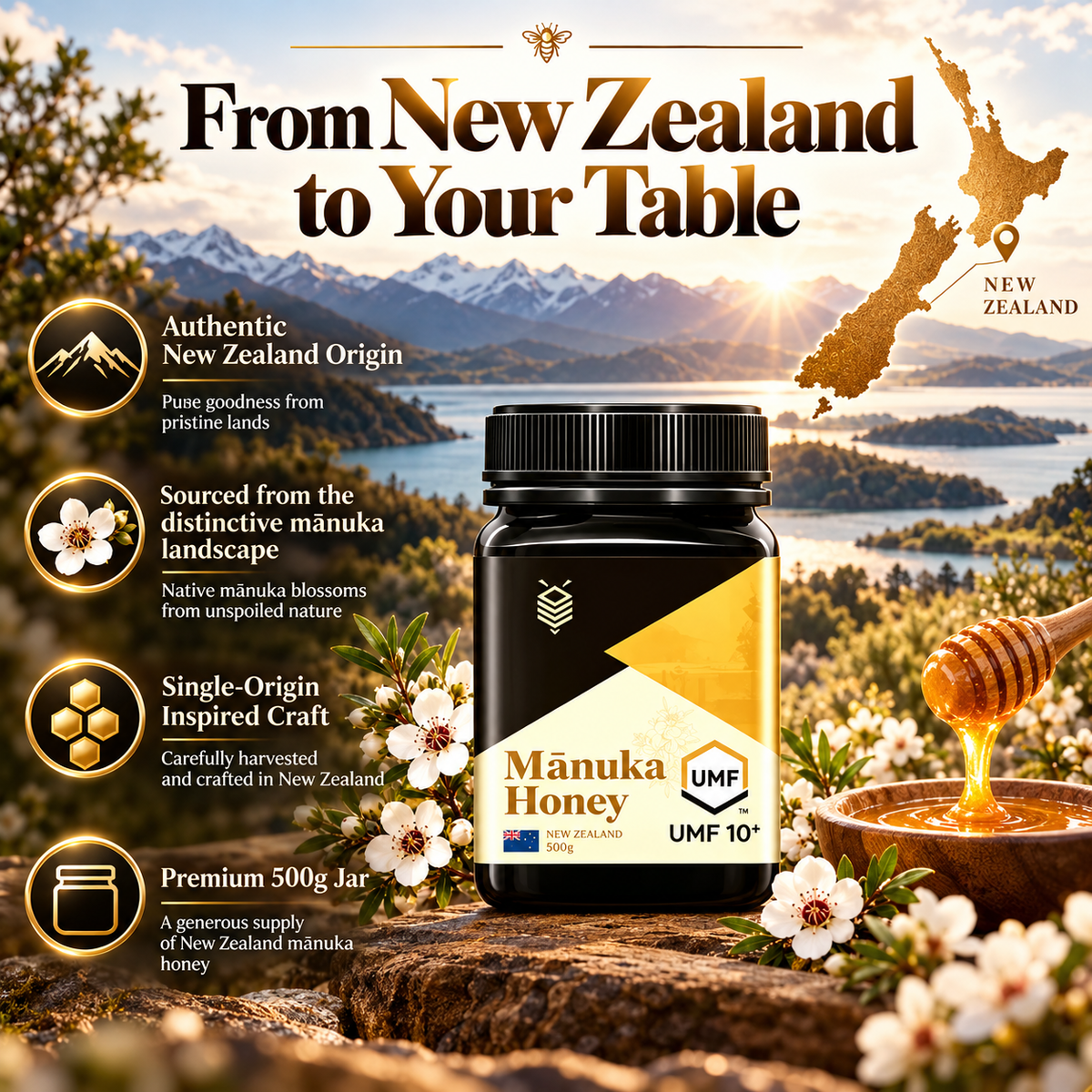 New Zealand Mānuka Honey UMF™ 10+