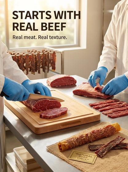 Premium Beef-Wrapped Cowhide Dog Chew – 100% Real Beef