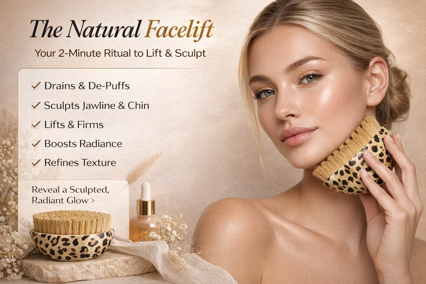 Zorinxa™ Sculpt & Glow: Professional Lymphatic Drainage Brush for a Lifted, Filter-Free Look 🌟