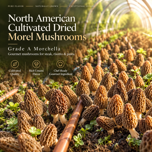 North American Cultivated Dried Morel Mushrooms, Grade A Morchella, Gourmet Mushrooms for Steak, Risotto & Pasta