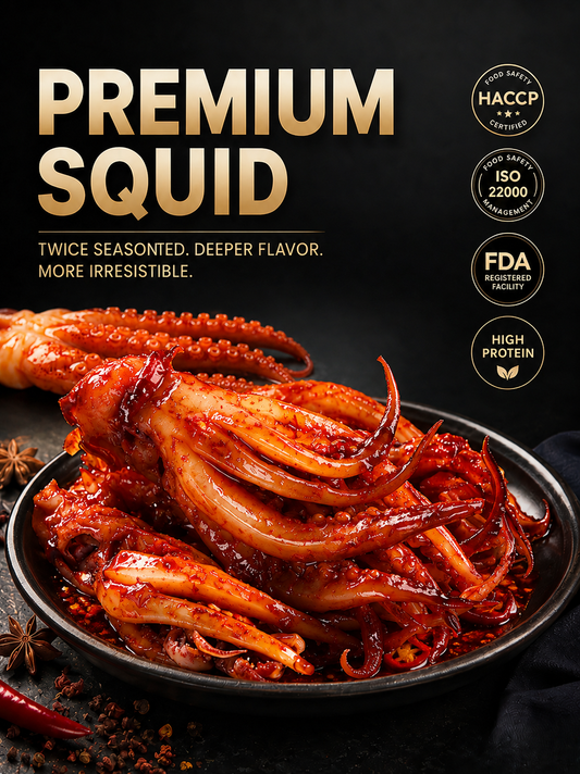 🦑High Protein Wild Caught Squid Tentacles | Low Fat Ready-to-Eat BBQ Seafood Snack-Paul