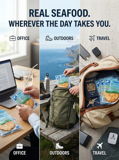 🐟Premium Norwegian Ready‑To‑Eat Atlantic Cod Fillet, Wild Caught High Protein Seafood Snack