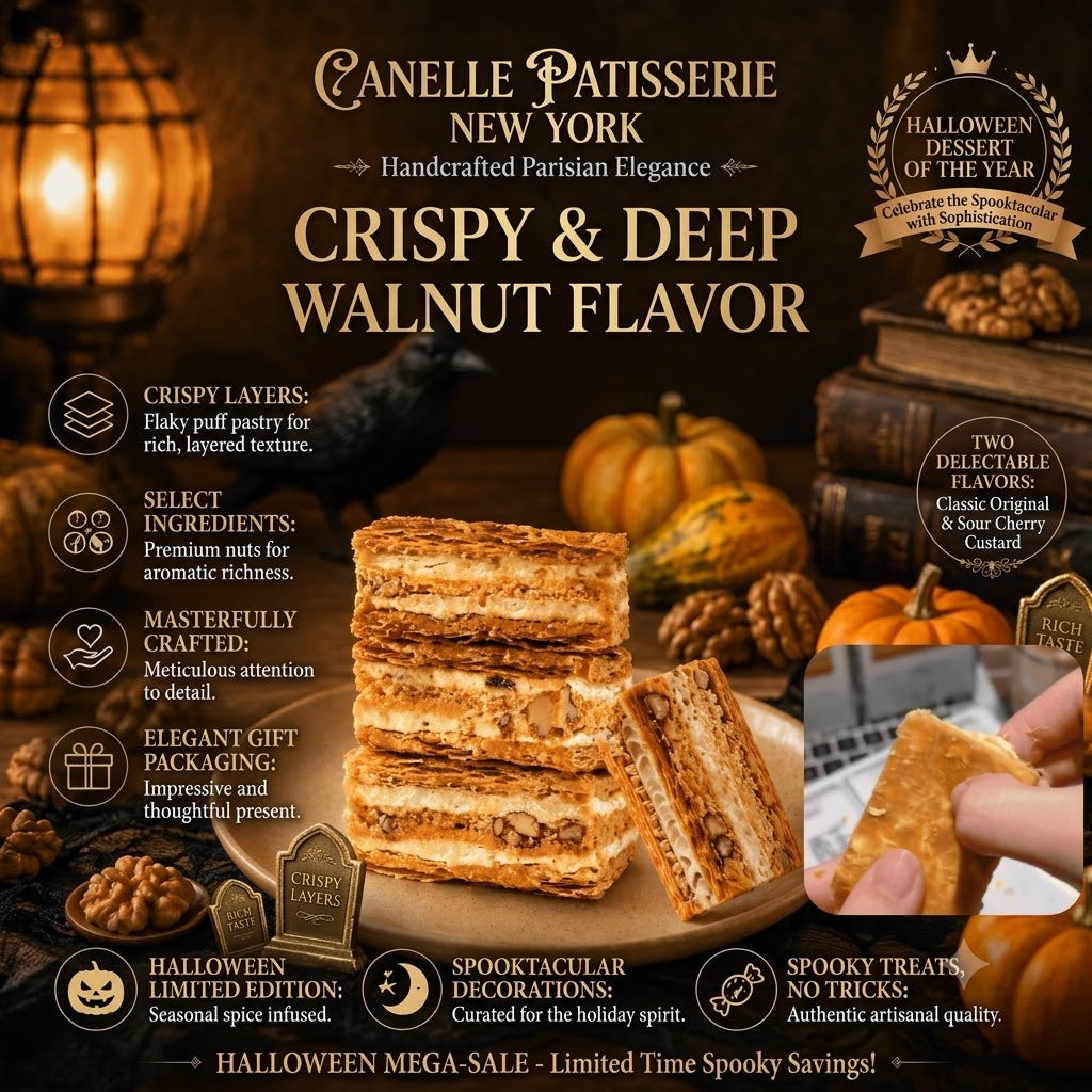 Crispy & Deep Walnut Napoleon Cake | Halloween Limited Edition