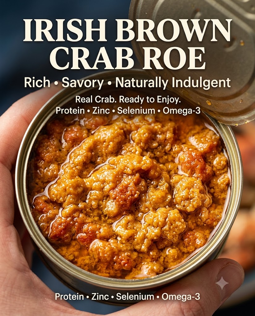 🦀Irish Brown Crab Roe Paste Canned, Rich Crab Butter