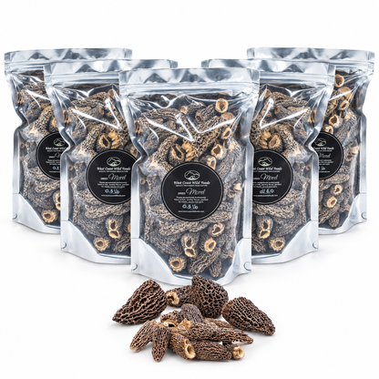 North American Cultivated Dried Morel Mushrooms, Grade A Morchella, Gourmet Mushrooms for Steak, Risotto & Pasta