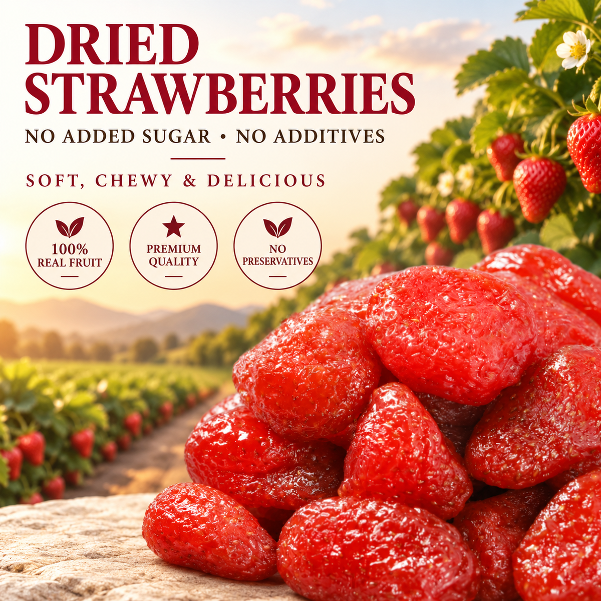 🍓Dried Strawberries – Deliciously Sweet with Real Antioxidant Power