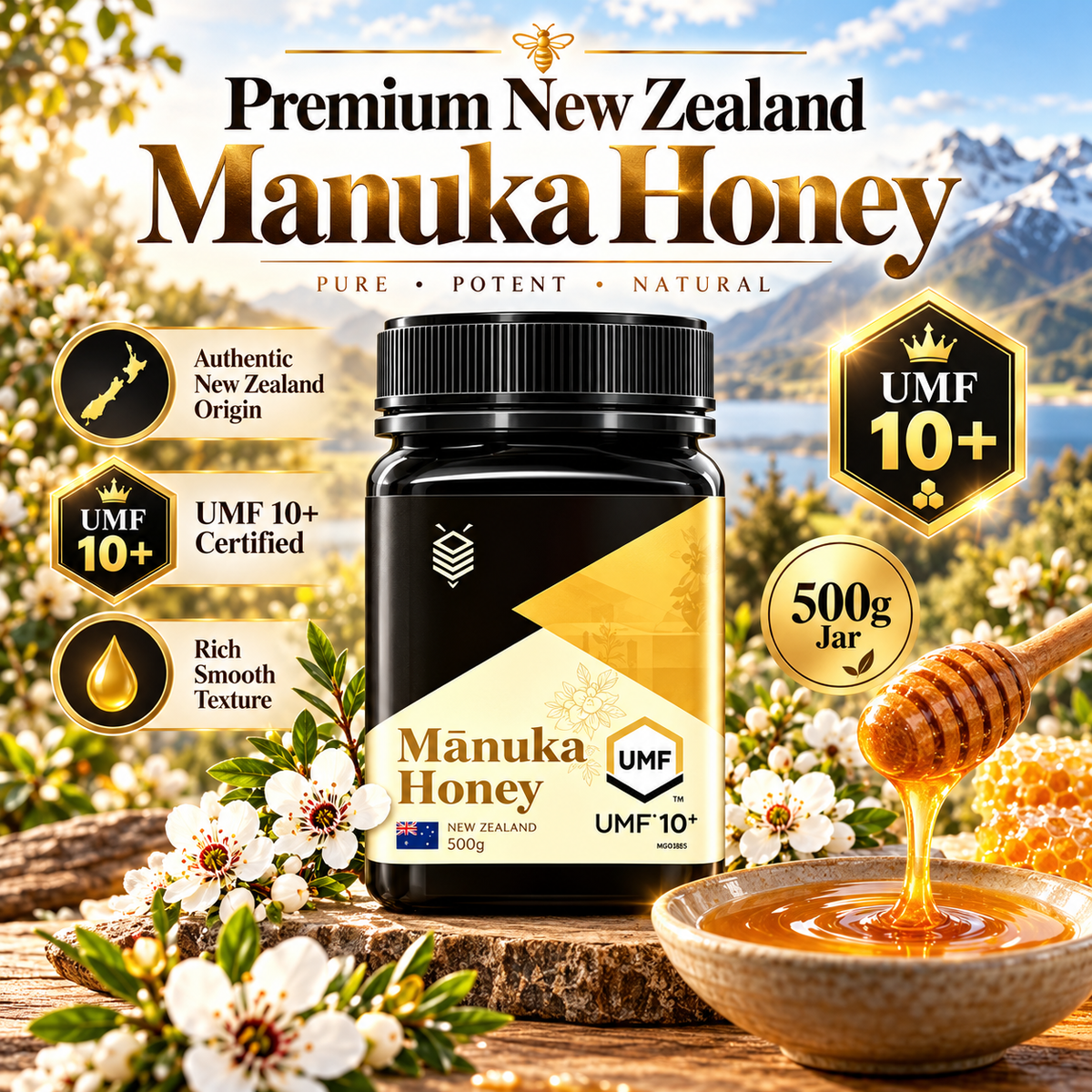 New Zealand Mānuka Honey UMF™ 10+
