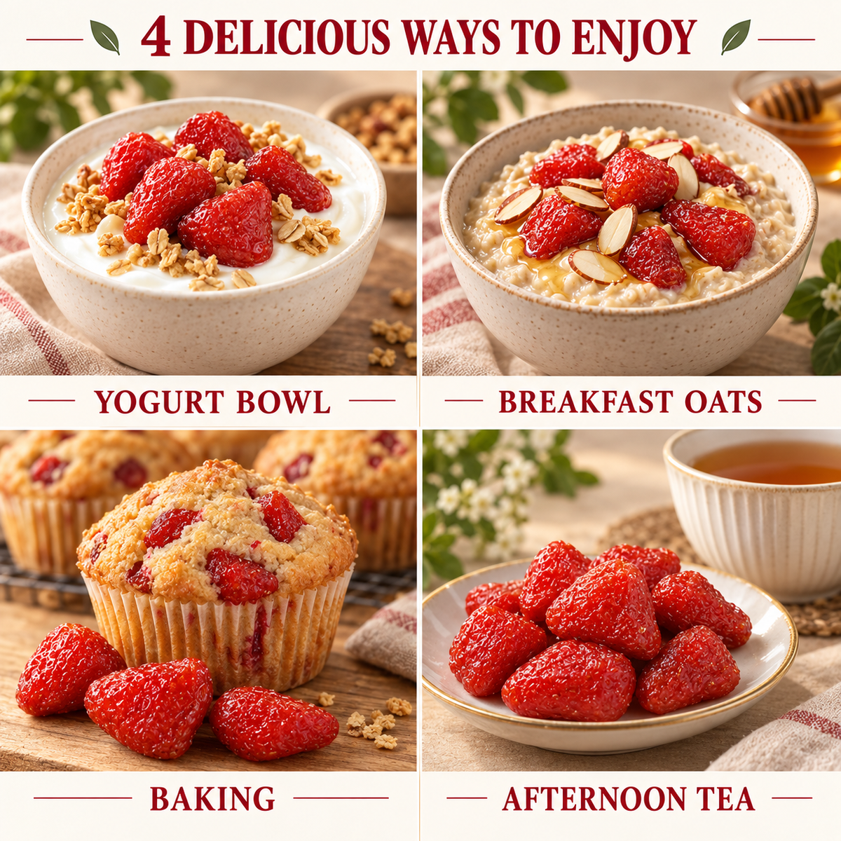 🍓Dried Strawberries – Deliciously Sweet with Real Antioxidant Power