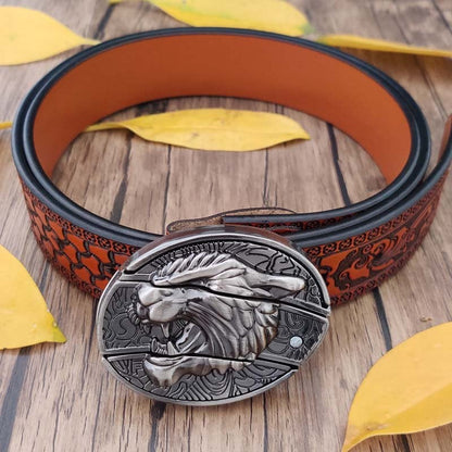 50% OFF 🔥 Punk Fashion Genuine Leather Belt – Knife Buckle Design