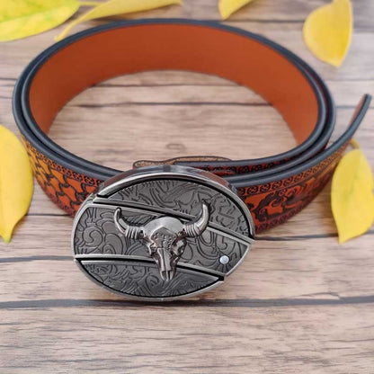 50% OFF 🔥 Punk Fashion Genuine Leather Belt – Knife Buckle Design