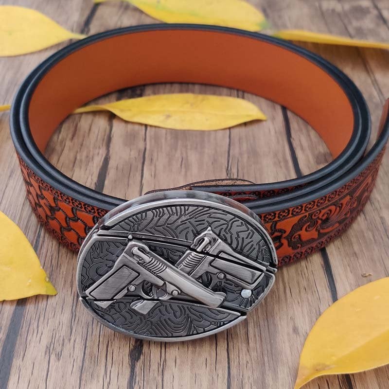 50% OFF 🔥 Punk Fashion Genuine Leather Belt – Knife Buckle Design